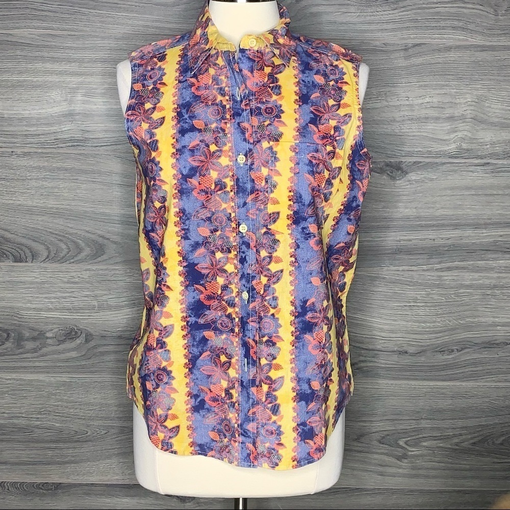 Big Star Girls Marina Vest Button Down Top Size M